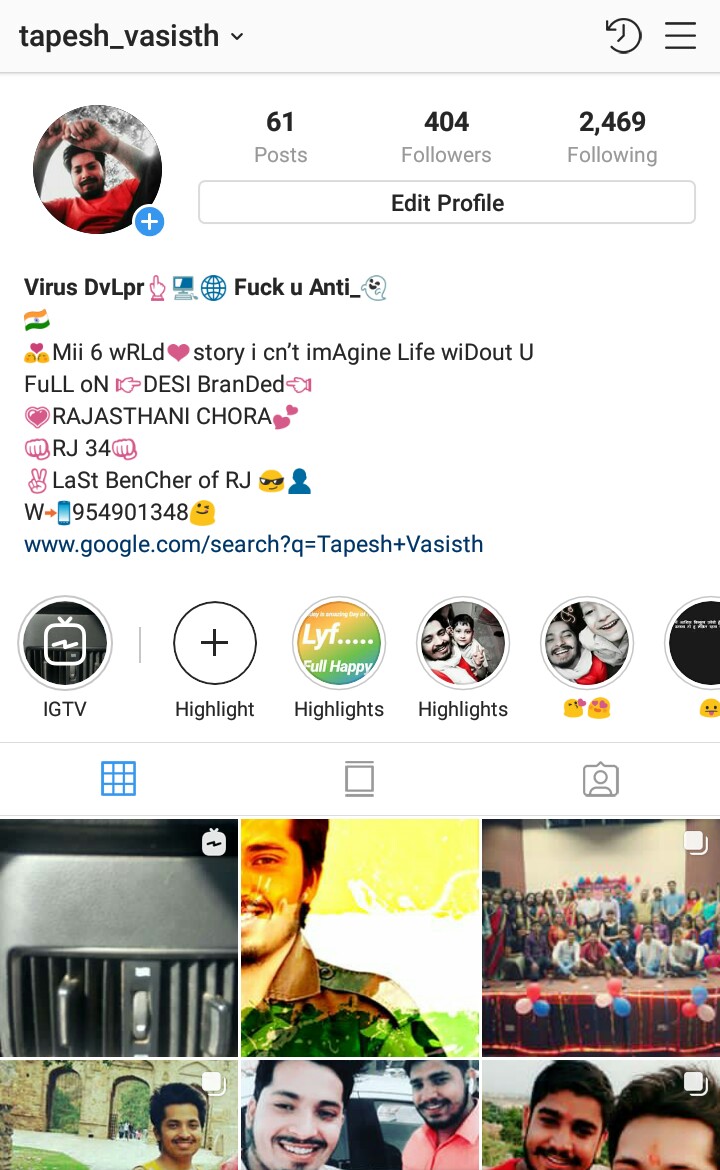 Find Tapesh Vasisth on Instagram